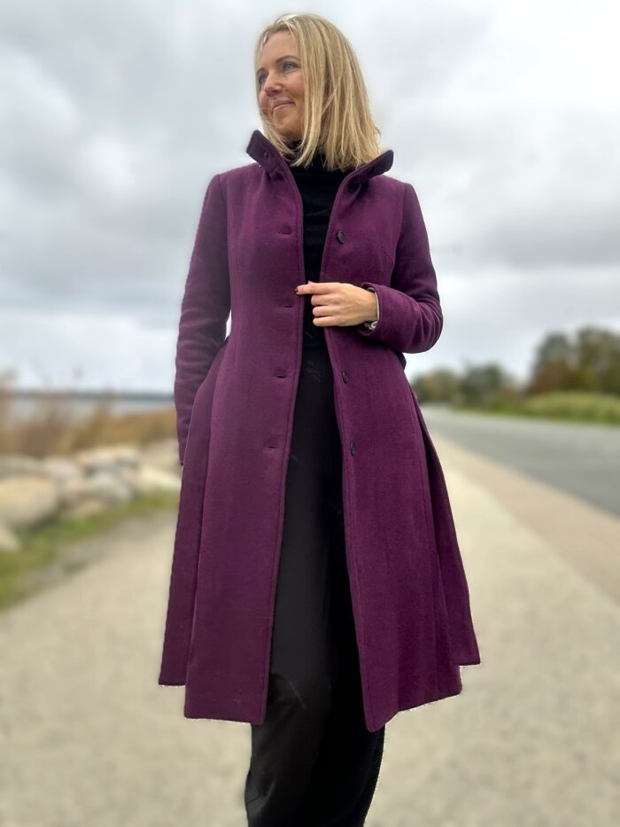 Ploomikarva luksuslik peenvillane talvemantel kašmiiriga (vatiini ja eemaldatava kapuutsiga) - Image 2