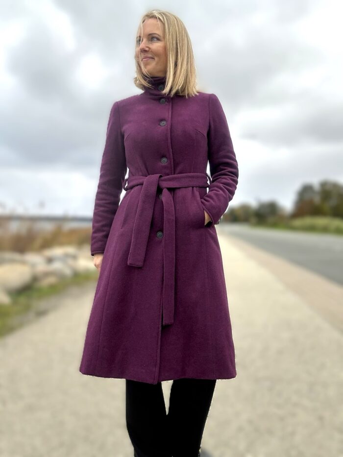 Ploomikarva luksuslik peenvillane talvemantel kašmiiriga (vatiini ja eemaldatava kapuutsiga) - Image 5