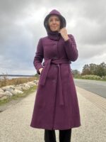 Ploomikarva luksuslik peenvillane talvemantel kašmiiriga (vatiini ja eemaldatava kapuutsiga) - Image 8