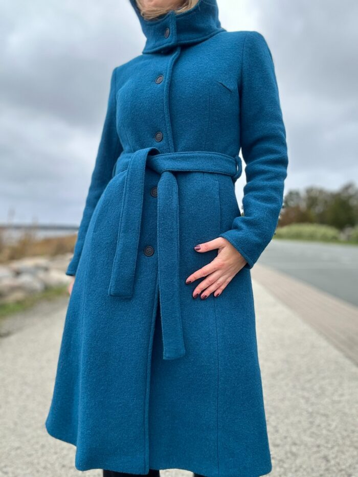 Sinine talvemantel (vatiini ja eemaldatava kapuutsiga) - Image 2