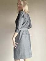 Linane kalasabamustriga kleit vööga - Image 5