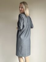 Linane kalasabamustriga kleit vööga - Image 3