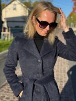 VALMIB TELLIMISEL! Tumesinine luksuslik mantel peenvilla ja mohääriga - Image 5