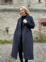 VALMIB TELLIMISEL! Tumesinine talvemantel Trench peenvilla ja mohääriga (vatiini ja eemaldatava kapuutsiga) - Image 4