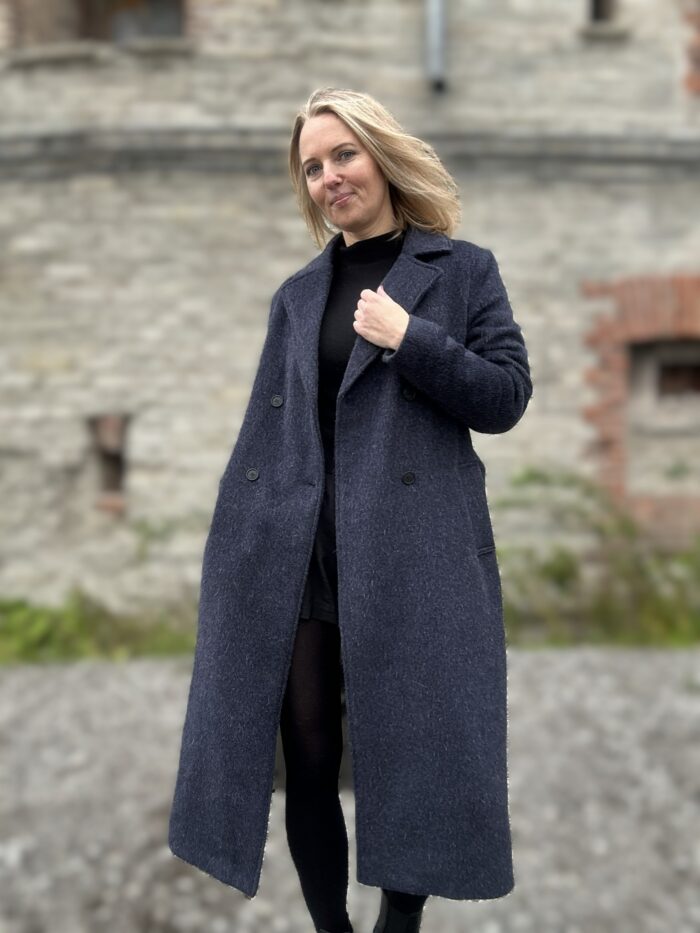 VALMIB TELLIMISEL! Tumesinine talvemantel Trench peenvilla ja mohääriga (vatiini ja eemaldatava kapuutsiga) - Image 4