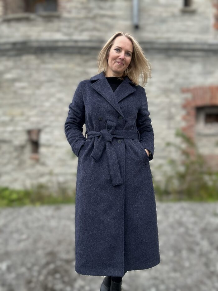 VALMIB TELLIMISEL! Tumesinine talvemantel Trench peenvilla ja mohääriga (vatiini ja eemaldatava kapuutsiga) - Image 5