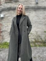 VALMIB TELLIMISEL! Rohekas talvemantel Trench peenvilla ja mohääriga (vatiini ja eemaldatava kapuutsiga) - Image 5