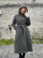 VALMIB TELLIMISEL! Rohekas talvemantel Trench peenvilla ja mohääriga (vatiini ja eemaldatava kapuutsiga) - Image 3