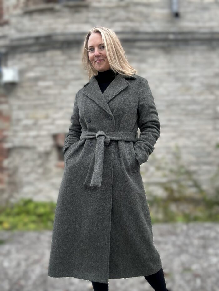 Rohekas talvemantel Trench peenvilla ja mohääriga (vatiini ja eemaldatava kapuutsiga) - Image 2