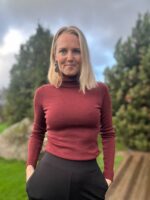 Bordoopunane kõrge kaelusega polo, 100% meriinovill - Image 3