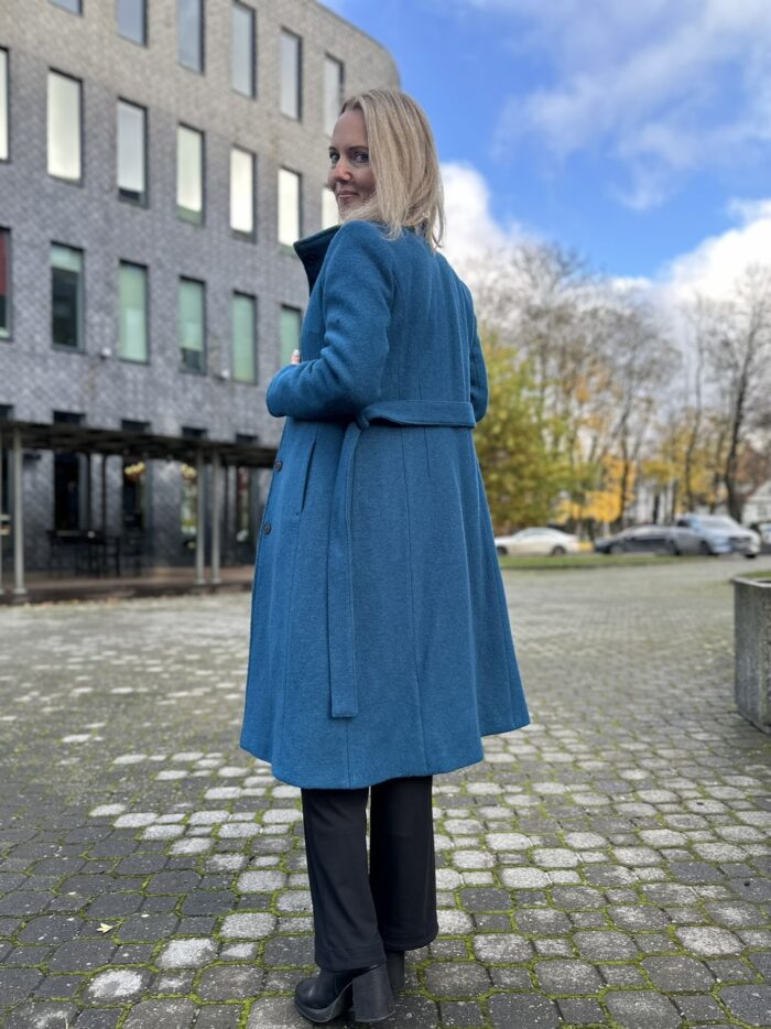 Sinine talvemantel (vatiini ja eemaldatava kapuutsiga) - Image 1