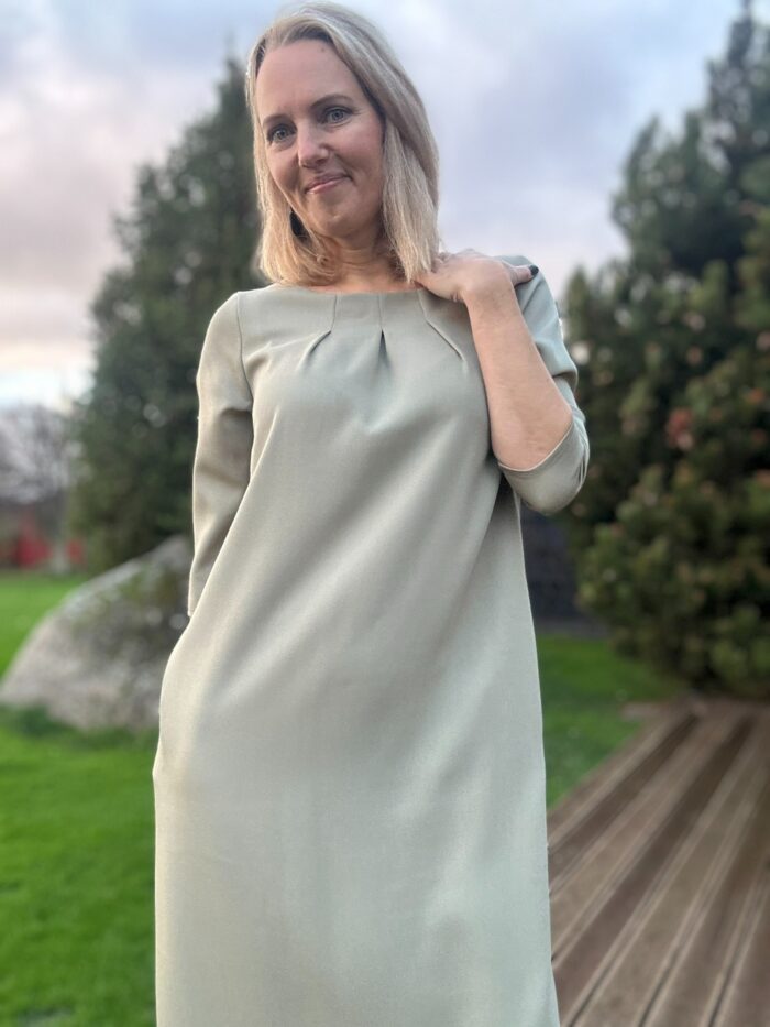 Heleroheline kleit vööga, 100% peenvill - Image 4