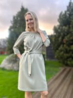 Heleroheline kleit vööga, 100% peenvill