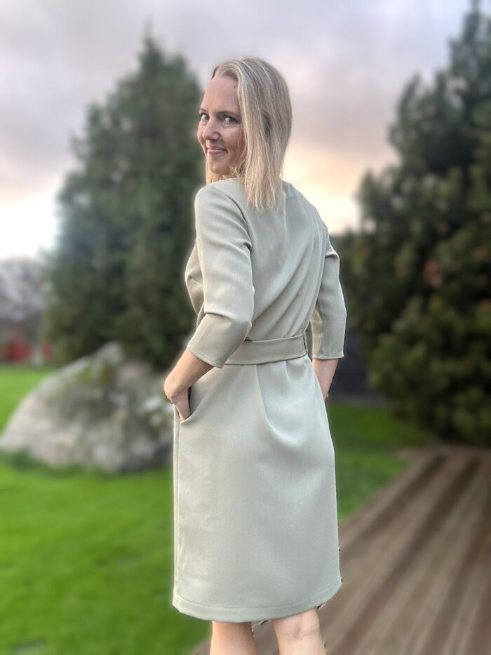 Heleroheline kleit vööga, 100% peenvill - Image 3