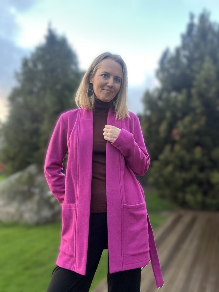 Fuksia kardigan peenvilla ja kašmiiriga - AINUEKSEMPLAR! - Image 3