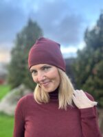 Bordoopunane müts, 100% meriinovill