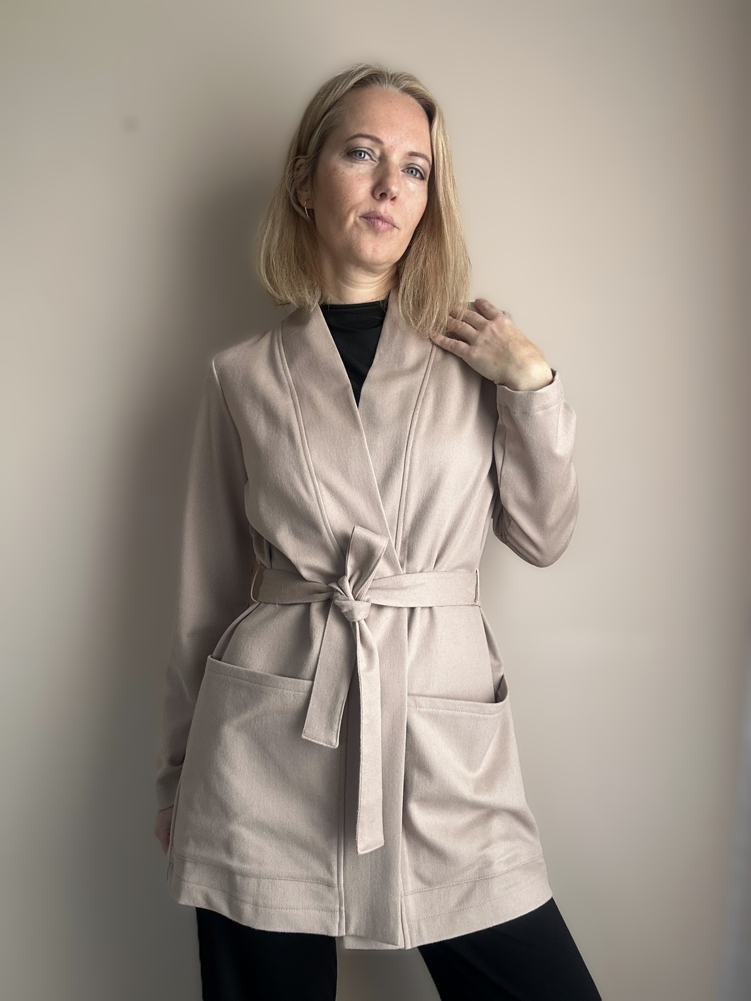 Kaamelikarva luksuslik peenvillane kardigan angooraga