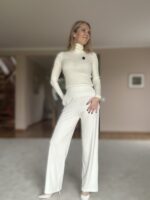 Valged püksid laia säärega - Image 4