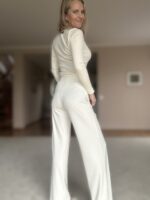 Valged püksid laia säärega - Image 3