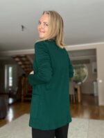 Roheline kardigan lühike, 100% meriinovill - Image 3