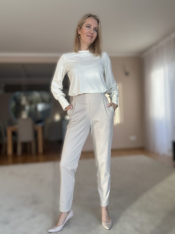 Cream Luxury Trousers - Image 5