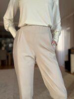 Cream Luxury Trousers - Image 4