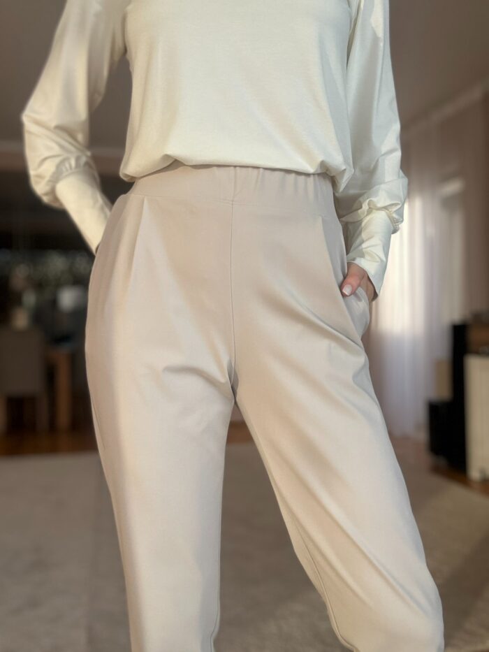 Cream Luxury Trousers - Image 4