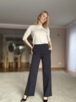 Tumesinised püksid laia säärega - Image 4