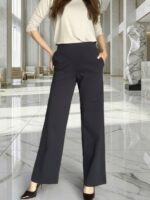 Tumesinised püksid laia säärega - Image 3