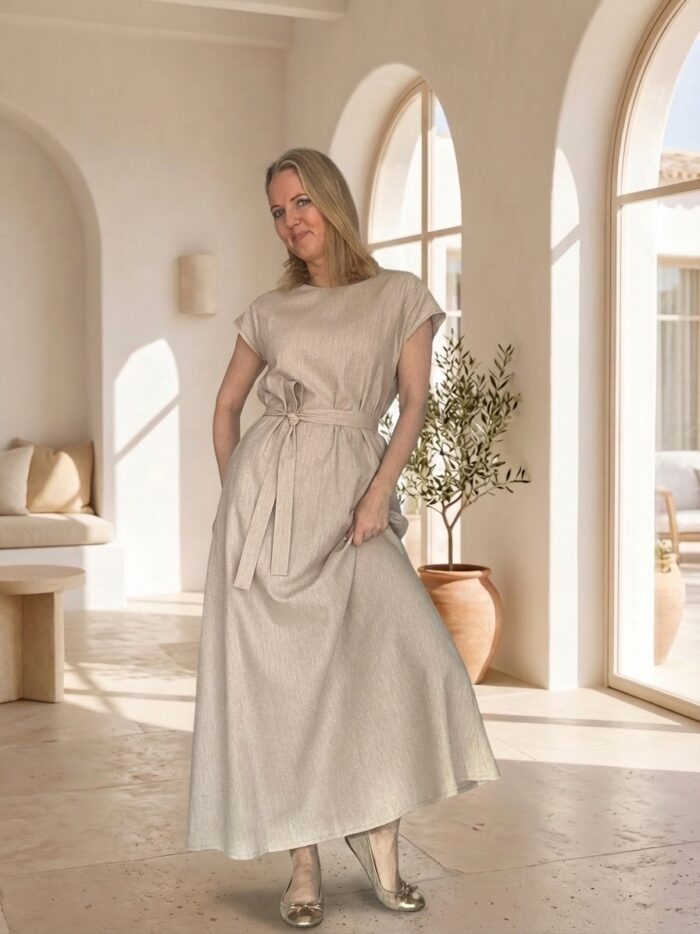 Linane maksikleit kalasaba mustriga - Image 4