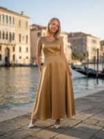 Luksuslik kuldne maksikleit lõhikuga