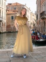 Luksuslik kuldne maksikleit vööga