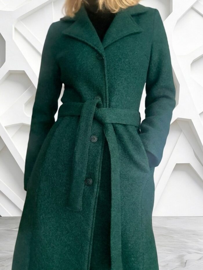 Coat Green, 100% Wool - Image 2