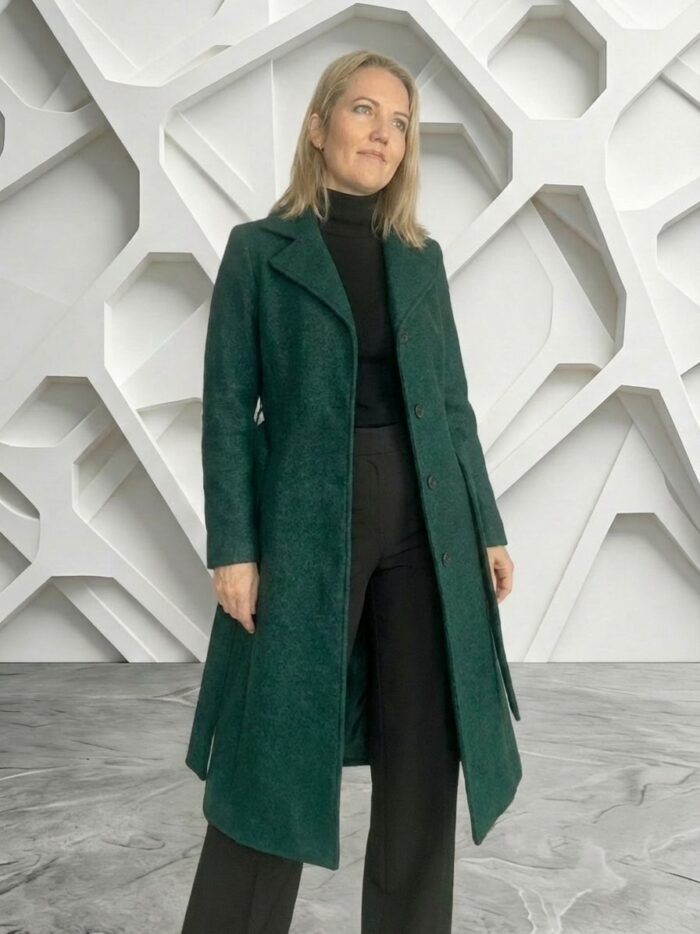 Coat Green, 100% Wool - Image 3