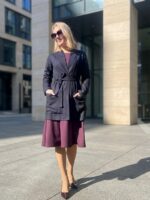 Tumesinine kalasaba mustriga peenvillaga kardigan