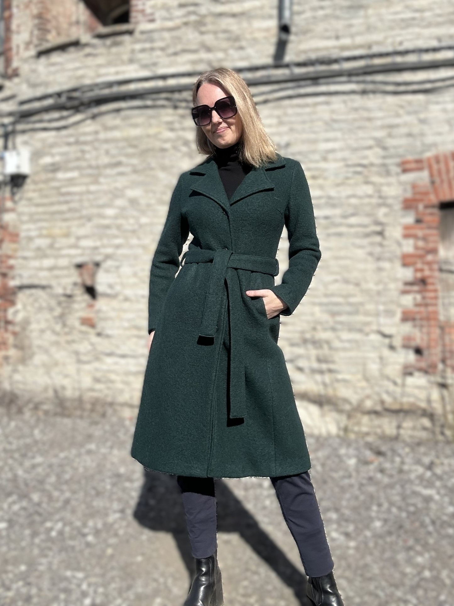 Coat Green, 100% Wool