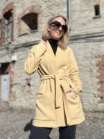 Luxurious Virgin Wool And Angora Cardigan Yellow