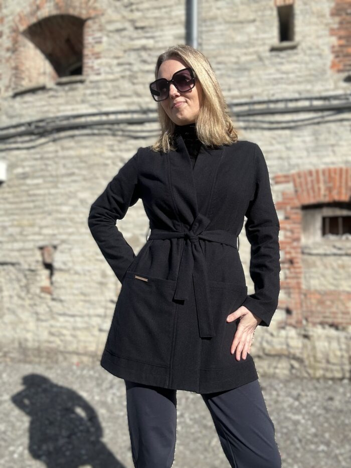 Black Cardigan, 100% Virgin Wool - Image 6