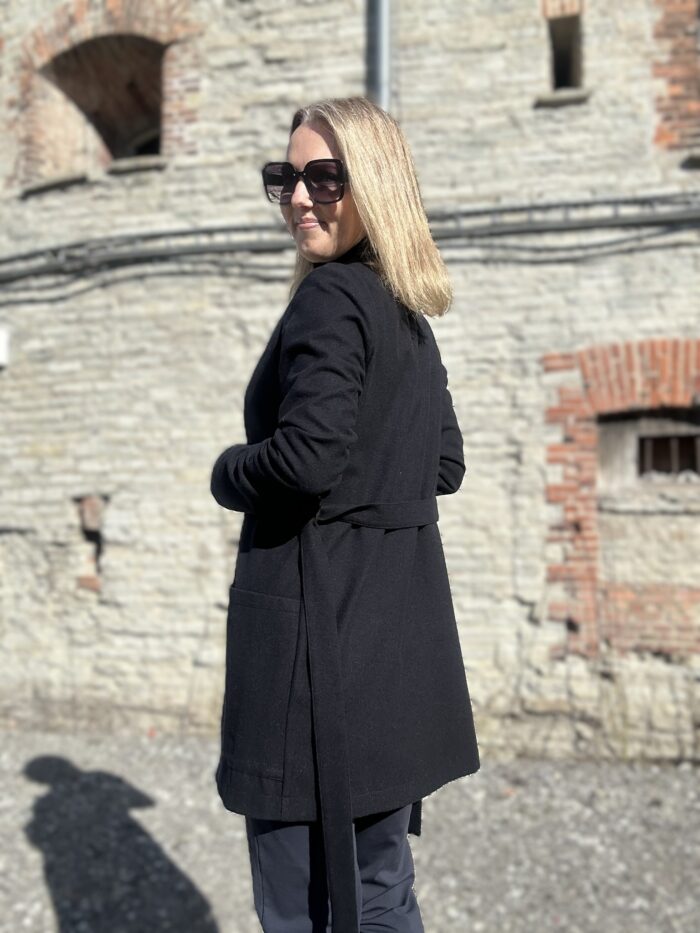 Black Cardigan, 100% Virgin Wool - Image 4