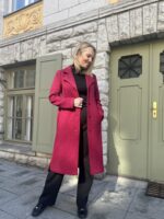 Kirsipunane mantel, 100% vill - Image 4