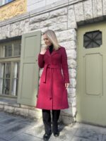 Kirsipunane mantel, 100% vill