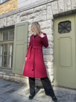 Kirsipunane mantel, 100% vill - Image 5