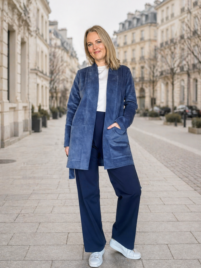 Sinine velvet kardigan - Image 4