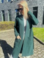 Roheline kardigan, 100% vill - Image 6