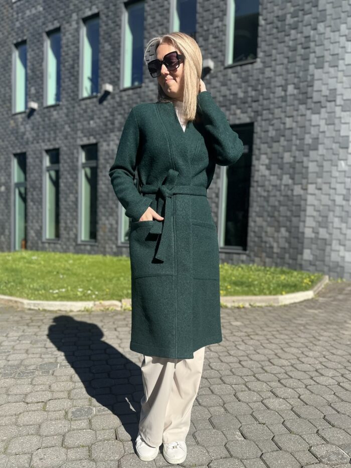 Roheline kardigan, 100% vill - Image 2