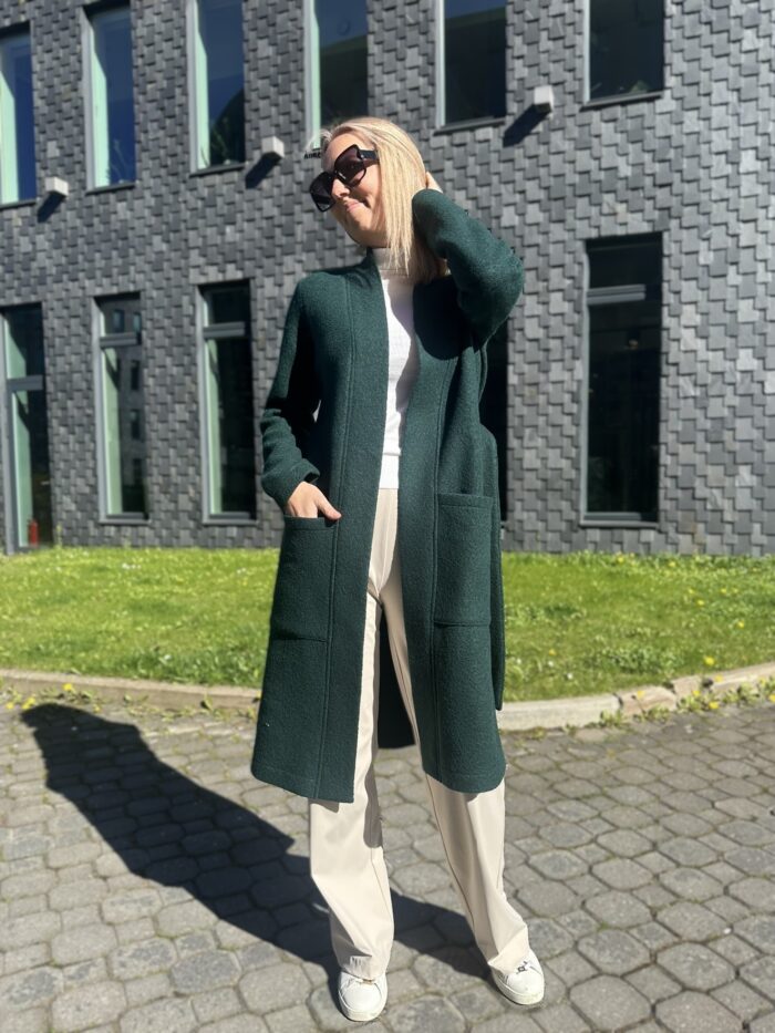 Roheline kardigan, 100% vill - Image 5