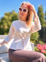 Ivory Linen Blouse