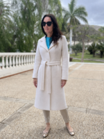 Cream Coat, 100% Wool - Image 2
