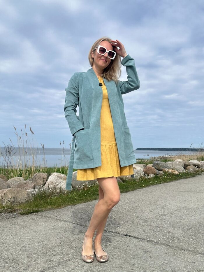 Golden Linen Dress - Image 7