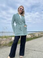 Velvet Kimono Jacket MINT - Image 6